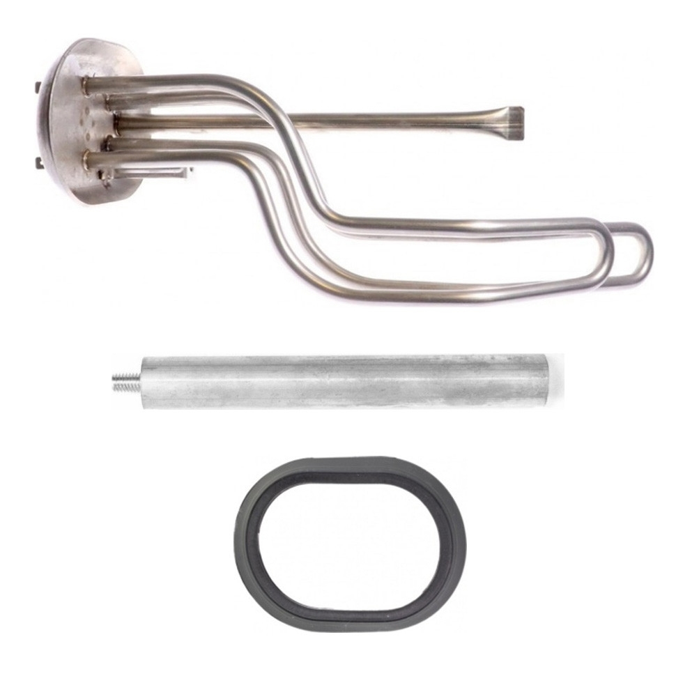 Комплект ТЭН 2кВт (2000Вт) для горизонтального водонагревателя Ariston + прокладка + анод, 150823K