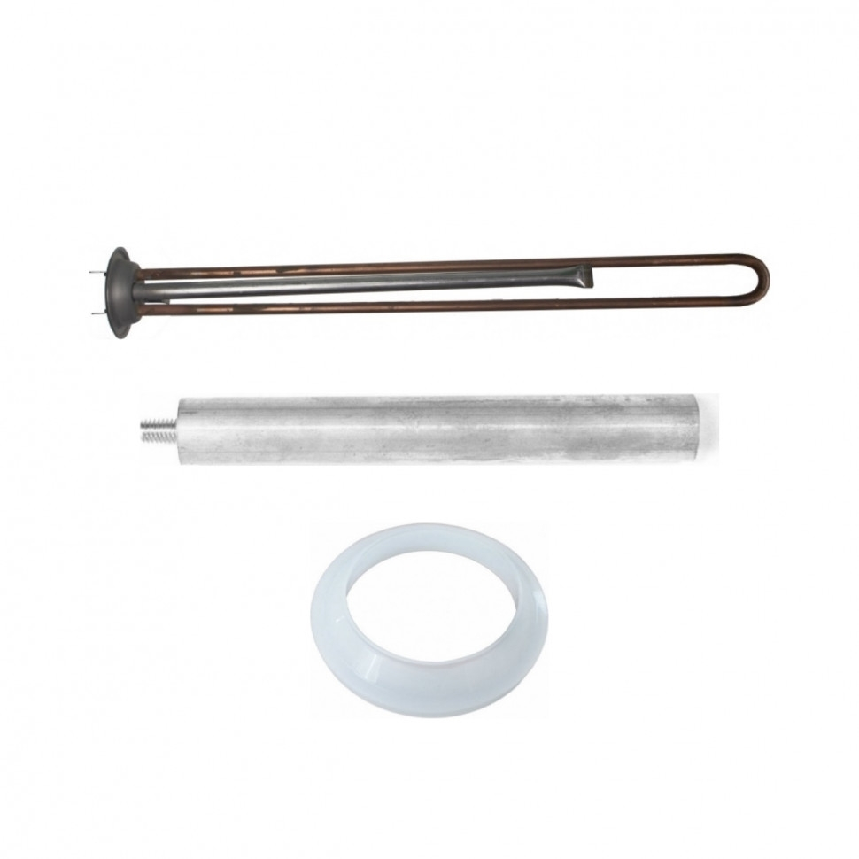 Комплект ТЭН 2кВт (2000Вт) RF для водонагревателя Polaris, Timberk + прокладка + анод, 30040K