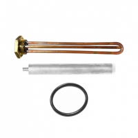 Комплект ТЭН 1,5кВт (1500Вт) RDT, резьбовой 42мм для Ariston, De Luxe, Real, Thermex, под анод М6 + прокладка + анод, 282200K1